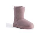 Aus Wooli "Cronulla" Australië Mid Calf Sheepskin Boot, Pale Pink