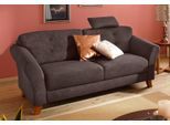 3-Sitzer OTTO HOME "Trondheim", braun (dunkelbraun), B:192cm H:89cm T:90cm, Struktur weich ( 97% Polyester, 3% Baumwolle);Luxus-Microfaser ALTARA NUBUCK (100% Polyester);Luxus-Microfaser Lederoptik (100% Polyester), Sofas, 3-Sitzer, mit Federkern, Knopfheftung im Rücken