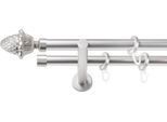Gardinenstange SN DECO GROUP, silber (chrom matt), L:150cm Ø:19mm, Gardinenstangen, Gardinenstange