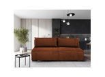 Mid.you , Rostfarben , Textil , Füllung: Schaumstoff , 202x90x99 cm , Made in EU , Liegefunktion ,