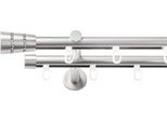 Gardinenstange SN DECO GROUP, silber (chrom matt), L:400cm Ø:19mm, Gardinenstangen, Gardinenstange