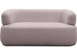 2-Sitzer DOMO COLLECTION "800012 Designsofa, komfortabel und elegant, organische Formensprache", rosa (altrosa), B:160cm H:71cm T:86cm, 100% Polyester, Sofas, 2-Sitzer, Formschöner 2-Sitzer