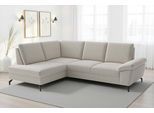 Ecksofa SIT & MORE "Chelsea L-Form, B: 264 cm, mit Armteil-& Sitztiefenverstellung", nature, B:249cm H:89cm T:190cm, 100% Polyester, Sofas, Ecksofa, optional Schlaffunktion und Bettkasten
