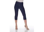 Caprihose HEINE, Damen, Gr. 42, Normalgrößen, blau (marine), 70% Viskose, 25% Polyamid, 5% Elasthan, unifarben, 3/4-Länge, Hosen Caprihose