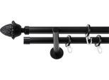 Gardinenstange SN DECO GROUP, schwarz, L:200cm Ø:19mm, Gardinenstangen, Gardinenstange