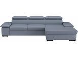 Ecksofa SIT & MORE "Alcudia L-Form", bunt (graublau), B:286cm H:73cm T:174cm, Sofas, Ecksofa, wahlweise mit Schlaffunktion