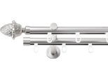 Gardinenstange SN DECO GROUP, silber (chrom matt), L:100cm Ø:19mm, Gardinenstangen, Gardinenstange