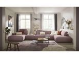 Wohnlandschaft MUSTERRING "Lucia bequem und viel Platz, U-Form", rosa, B:504cm H:81cm T:204cm, Sofas, Wohnlandschaft, Cord-Bezug, inklusive Kopfstütze, Gesamtbreite 524 cm