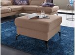 Hocker SIT & MORE "Percy", beige, B:72cm H:43cm T:72cm, Hocker, Hocker, Fußhöhe 12 cm, wahlweise mit unterschiedlichen Fußfarben