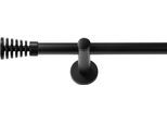 Gardinenstange SN DECO GROUP "Gardinenstange Gap Ø 19 mm, 1-läufig, Fixmaß, verschraubt", schwarz, L:150cm Ø:19mm, Gardinenstangen, Gardinenstange