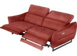 2,5-Sitzer EGOITALIANO "Dafne, elegantes Designsofa mit hohem Sitzkomfort", rot (marsala), B:208cm H:97cm T:108cm, Luxus-Micofaser Lederoptik (100% Polyester) ist ein neues technisches Gewebe mit einem visuellen und taktilen Aspekt, der dem Nubuk sehr nahe kommt, mit innovativen Eigenschaften. Seine außerordentliche Weichheit kommt von einem exklusiven Produktionsprozess, der Unreinheiten und Unre