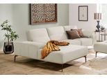 Ecksofa W.SCHILLIG "run, Designsofa mit tollem Sitzkomfort, bequem, L-Form", weiß (cream weiß z73), B:319cm H:88cm T:178cm, Longlife Xtra-Leder Z73: Naturwalkleder der Luxusklasse aus den erlesensten Rohhäuten. Hautstärke 1, 1 – 1, 3 mm;ROHLEDER Jacquard-Flachgewebe Q2 W60 (63% Polyester, 37% Polyacryl);ROHLEDER Chenille-Flachgewebe Q2 W77 (68% Polyacryl, 32% Polyester);Stoff S37 (100% Polyester),