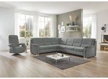 Ecksofa DIE PLANBAR "PP-HS10002", grau (silber), B:303cm H:92cm T:245cm, 100% Polyester, Sofas, Ecksofa, wahlweise mit Kopfteilverstellung, Schlaffunktion und Stauraum