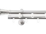 Gardinenstange SN DECO GROUP, silber (chrom matt), L:440cm Ø:19mm, Gardinenstangen, Gardinenstange