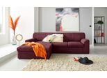 Ecksofa DOMO COLLECTION "Topper, elegant und zeitlos, kompaktes Stellmaß 245/155cm, L-Form", lila (beere), B:245cm H:78cm T:155cm, Sofas, Ecksofa, mit Recamiere, wahlweise mit Schlaffunktion
