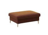 Pouf FLEXLUX "Fiore", braun (cognac), B:97cm H:34cm T:66cm, Aluminium, Holz teilmassiv, Poufs, Pouf, Kaltschaum, Füße Alu+ Eiche