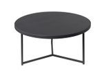 Mid.you Couchtisch, Schwarz, Holz, Metall, Holzwerkstoff, Walnuss, furniert, rund, eckig, 80x40x80 cm, einfacher Aufbau, Wohnzimmer, Wohnzimmertische, Couchtische
