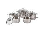 Silit Kochtopfset Alicante, Edelstahl, Metall, 5-teilig, 20 cm,24 cm,16 cm, 3.3 L,5.6 L,1.5 L,1.6 L,2.5 L, rund, backofengeeignet,backofengeeignet, Kochen, Töpfe, Topfsets