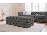 Polsterhocker HOME AFFAIRE "Kalina", grau (anthrazit), B:120cm H:42cm T:55cm, Hocker, Polsterhocker, mit klassischer Chesterfield-Knopfheftung