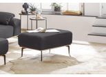 Polsterhocker W.SCHILLIG "run", grau (anthrazit w82), B:75cm H:46cm T:60cm, Flachgewebe W82 Q2 (74% Polyacryl, 26% Polyester), Hocker, Polsterhocker, mit Holzsockel, Füße in Bronze pulverbeschichtet, Breite 75 cm