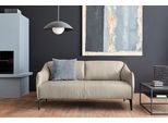 2,5-Sitzer W.SCHILLIG "sally Designsofa, Loungesofa, bequem, schmale Armlehnen, Breite 174cm", grau (eisgrau z59), B:174cm H:78cm T:84cm, Longlife Xtra-Leder Z59: Glattleder mit modischer Prägung. Hautstärke 0, 9 - 1, 1 mm., Sofas, 2 5-Sitzer, mit Metall-Winkelfüßen in Schwarz pulverbeschichtet, Breite 174 cm