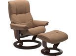 Fußhocker STRESSLESS "Mayfair", braun (latte batick), B:55cm H:38cm T:39cm, Leder BATICK: BATICK ist ein leicht korrigiertes, durchgefärbtes und genarbtes Möbelleder, bei dem die meisten Unebenheiten und Spuren in der Regel entfernt wurden.;Leder PALOMA: PALOMA ist ein durchgefärbtes Semianilin-Möbelleder mit natürlicher Narbung.;ROHLEDER Stoff Q2 FARON: Ein fester zuverlässiger Bouclé mit einem s