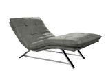 Relaxliege W.SCHILLIG "daily dreams", grau (grau s37), B:95cm H:91cm T:170cm, Stoff S37 (100% Polyester), Sofas, Relaxliege, in Waffelkissen-Optik, wahlweise mit Motor, Kufengestell, in 2 Breiten