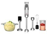 GASTROBACK Stabmixer "Powermix Stabmixer Professional 1.500W", silber (silberfarben), Mixer, inkl. 5-teiligem Zubehör, Stabmixer