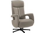 Relaxsessel DIE PLANBAR "MP-RS18073", beige (longlife easy desert), B:71cm H:110cm T:83cm, 100% Polyester, Sessel, Relaxsessel, 360 drehbar, inkl. man. Kopfpolsterverstellung u. Relax-Funktion