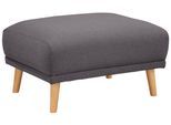 Polsterhocker HOME AFFAIRE "Lasse", grau (anthrazit), B:84cm H:46cm T:66cm, Struktur fein( 100% Polyester);Filzoptik (100% Polyester);Luxus-Microfaser (100% Polyester), Hocker, Polsterhocker, mit Holzfüßen