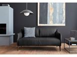 2-Sitzer W.SCHILLIG "sally Designsofa, Loungesofa, bequem, schmale Armlehnen, Breite 174cm", schwarz (schwarz z59), B:174cm H:78cm T:84cm, Longlife Xtra-Leder Z59: Glattleder mit modischer Prägung. Hautstärke 0, 9 - 1, 1 mm., Sofas, 2-Sitzer, mit Metall-Winkelfüßen in Bronze pulverbeschichtet, Breite 174 cm
