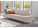 3-Sitzer W.SCHILLIG "taboo Designsofa mit hohem Sitzkomfort, Breite 232cm, Sitztiefe 59cm", beige (sahara s37), B:232cm H:76cm T:91cm, Flachgewebe S22 (100% Polyester);Stoff S37 (100% Polyester): Luxus-Microfaser in Lederoptik;Longlife Xtra-Leder Z59: Glattleder mit modischer Prägung. Hautstärke 0, 9 - 1, 1 mm;Longlife Xtra-Leder Z69: Das feinnarbige, gedeckte Softleder Z69 besticht durch seine au