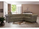 Chesterfield-Sofa HOME AFFAIRE "Rysum L-Form", grau (stone), B:264cm H:72cm T:210cm, Luxus-Microfaser Lederoptik (100% Polyester);Kunstleder, Sofas, Chesterfield-Sofa, Chesterfield-Optik, langer Schenkel links oder rechts