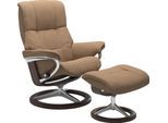 Relaxsessel STRESSLESS "Mayfair", braun (sand dinamica), B:92cm H:103cm T:79cm, Leder BATICK: BATICK ist ein leicht korrigiertes, durchgefärbtes und genarbtes Möbelleder, bei dem die meisten Unebenheiten und Spuren in der Regel entfernt wurden.;Leder PALOMA: PALOMA ist ein durchgefärbtes Semianilin-Möbelleder mit natürlicher Narbung.;ROHLEDER Stoff Q2 FARON: Ein fester zuverlässiger Bouclé mit ein