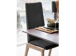 Polsterstuhl STRESSLESS "Laurel", schwarz (schwarz paloma, eiche natur), B:57cm H:105cm T:60cm, Leder PALOMA: PALOMA ist ein durchgefärbtes Semianilin-Möbelleder mit natürlicher Narbung., Stühle, Polsterstuhl, High Back, Größe M, mit abgerundeten Beinen in Eiche natur