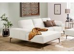 Ecksofa W.SCHILLIG "run, Designsofa mit tollem Sitzkomfort, bequem, L-Form", weiß (weiß z73), B:279cm H:88cm T:178cm, Longlife Xtra-Leder Z73: Naturwalkleder der Luxusklasse aus den erlesensten Rohhäuten. Hautstärke 1, 1 – 1, 3 mm;ROHLEDER Jacquard-Flachgewebe Q2 W60 (63% Polyester, 37% Polyacryl);ROHLEDER Chenille-Flachgewebe Q2 W77 (68% Polyacryl, 32% Polyester);Stoff S37 (100% Polyester), Sofas