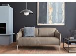 2,5-Sitzer W.SCHILLIG "sally Designsofa, Loungesofa, bequem, schmale Armlehnen, Breite 174cm", braun (stone z59), B:174cm H:78cm T:84cm, Longlife Xtra-Leder Z59: Glattleder mit modischer Prägung. Hautstärke 0, 9 - 1, 1 mm., Sofas, 2 5-Sitzer, mit Metallfüßen in Bronze pulverbeschichtet, Breite 174 cm