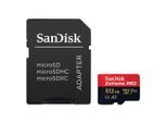 SANDISK Speicherkarte "microSDXC Extreme PRO", rot (rot, schwarz), 512 GB, Speicherkarten, Speicherkarte