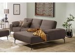 Ecksofa W.SCHILLIG "run, Designsofa mit tollem Sitzkomfort, bequem, L-Form", braun (chocolate w82), B:279cm H:88cm T:178cm, Longlife Xtra-Leder Z73: Naturwalkleder der Luxusklasse aus den erlesensten Rohhäuten. Hautstärke 1, 1 – 1, 3 mm;ROHLEDER Jacquard-Flachgewebe Q2 W60 (63% Polyester, 37% Polyacryl);ROHLEDER Chenille-Flachgewebe Q2 W77 (68% Polyacryl, 32% Polyester);Stoff S37 (100% Polyester),