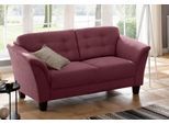 3-Sitzer OTTO HOME "Trondheim", lila (chianti), B:196cm H:89cm T:90cm, Flachgewebe (100% Polyester);Luxus-Microfaser (90% Polyester, 10% Polyamid);Struktur fein (100% Polyester), Sofas, 3-Sitzer, mit Federkern, Knopfheftung im Rücken, Füße Buche