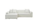 Carryhome Ecksofa, Creme, Kunststoff, 4-Sitzer, Ottomane links, L-Form, 280x188 cm, seitenverkehrt erhältlich, Rücken echt, Stoffauswahl, Wohnzimmer, Sofas & Couches, Wohnlandschaften, Ecksofas