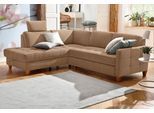 Ecksofa HOME AFFAIRE "Earl L-Form", braun (schoko), B:233cm H:80cm T:196cm, Luxus-Microfaser in Lederoptik (100% Polyester);Struktur fein (100% Polyester);Luxus-Microfaser ALTARA NUBUCK (100% Polyester), Sofas, Ecksofa, wahlweise auch mit Schlaffunktion oder Schlaffunktion mit Bettkasten