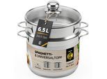 Spaghettitopf KRÜGER, silber (silberfarben), Ø:24cm, Töpfe, Spaghettitopf, Induktion