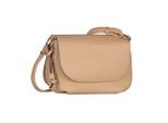 Schultertasche GABOR "Rosina", Damen, Gr. B/H/T: 25cm x 17cm x 11cm, camel, Polyurethan, clean, gepflegt, geprägtes Muster, unifarben, Taschen Schultertasche, lässiger Look mit softem Material und markantem Metalldetail am Zipper
