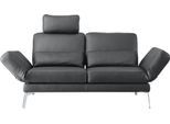 2-Sitzer 3C CANDY "Kairo", grau (fango), B:216cm H:87cm T:141cm, 100% Leder, Sofas, 2-Sitzer, inklusive Drehsitz, Armlehnen- und Rückenverstellung