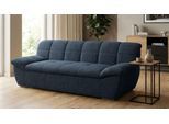 2-Sitzer OTTO HOME "Salltum 211 cm breit, formschön, komfortabel", blau (dunkelblau), B:211cm H:76cm T:96cm, 100% Polyester, Sofas, 2-Sitzer, mit Ziernähen in Rücken und im Sitz, pflegeleichter Bezug