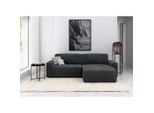Trendmanufaktur , Graphitfarben , Textil , Füllung: Polyetherschaumkern , Ottomane rechts, seitenverkehrt montierbar, L-Form , 265x164 cm , Made in Europe , Schlafen auf Sitzhöhe, Rücken echt, Armteil links, Armteil rechts ,