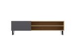 Livetastic , Eichefarben, Grau , Holzwerkstoff , 160x47x37.4 cm ,