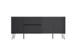 Mid.you , Graphitfarben , Holzwerkstoff , 2 Schublade(n) Schubladen , 177x75.8x42 cm , stehend ,