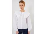 Poplin Baby Kraagshirt met Strik
